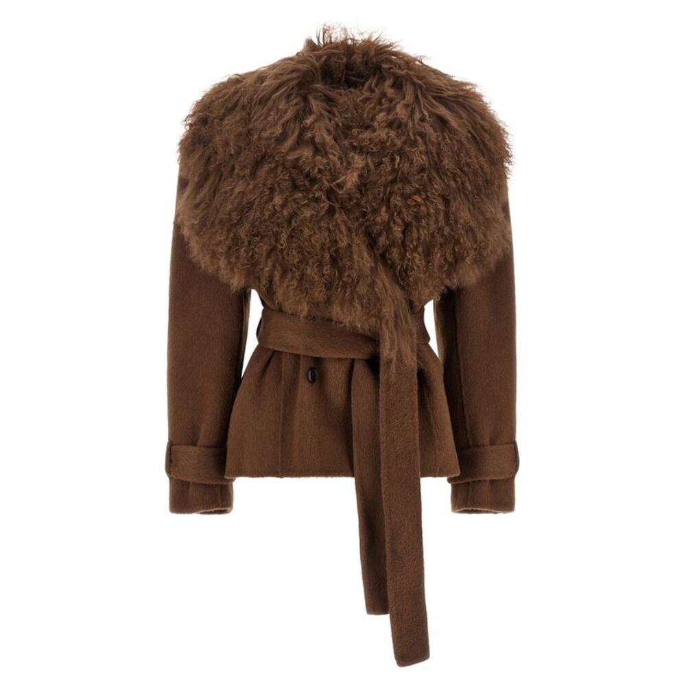 Giuseppe Di Morabito Women Shearling Neck Coat